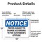 Signmission Prices Subject To Change According To The, 18 in W x Rectangle, Plastic OS-2PACK-NS-P-1218-L-17799 - alternate 2